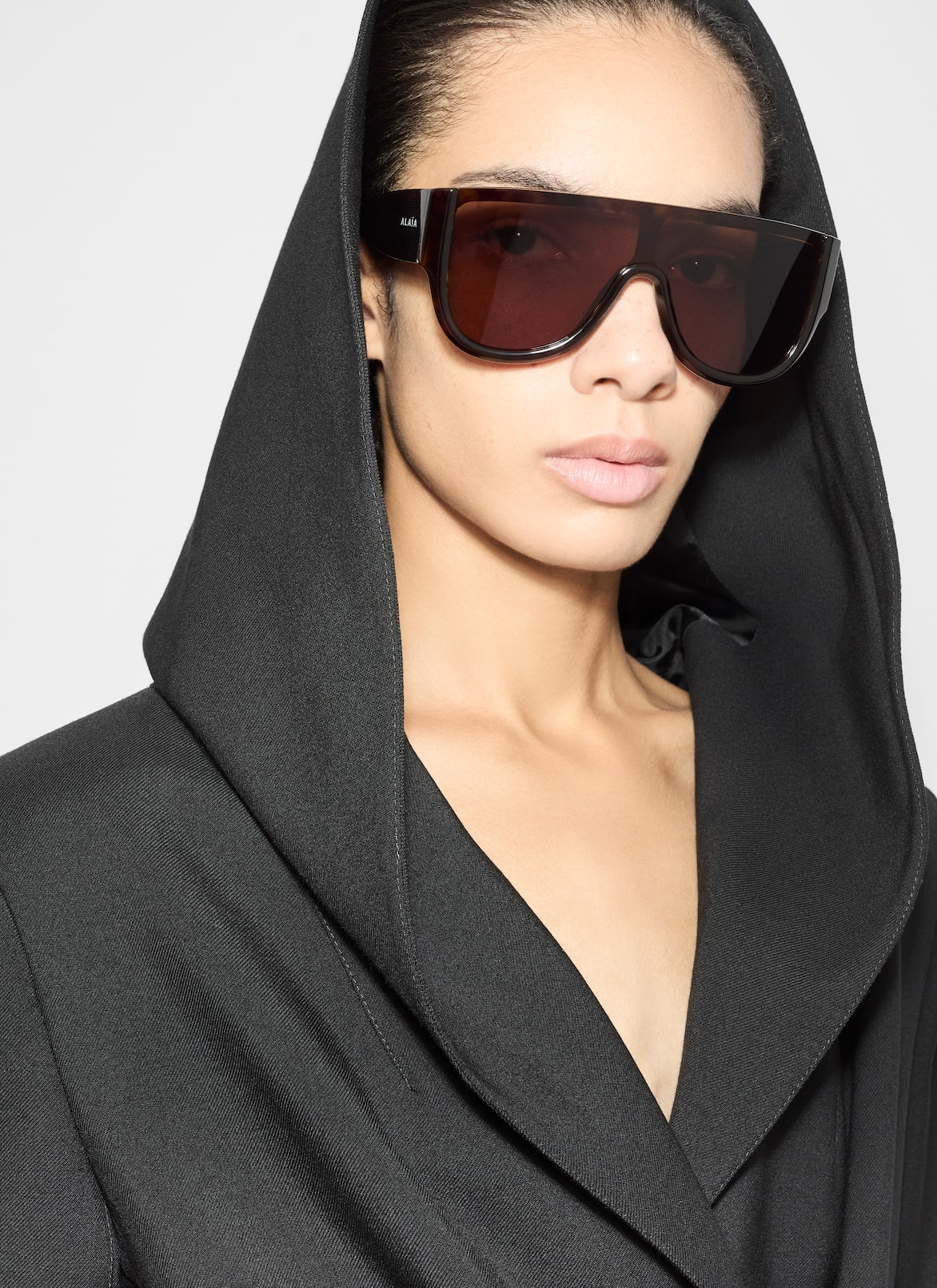 MASK SUNGLASSES ALAÏA BROWN MASK SUNGLASSES